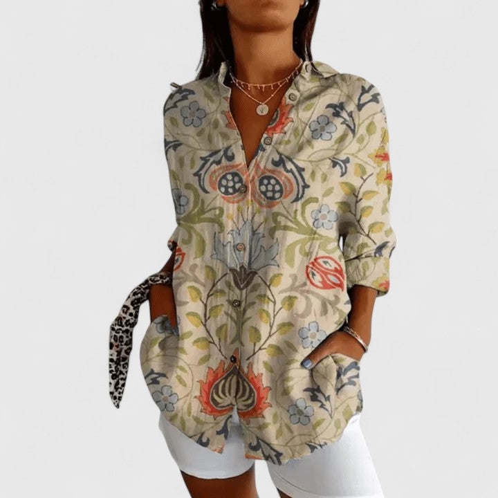Christina  | Elegant Floral Blouse