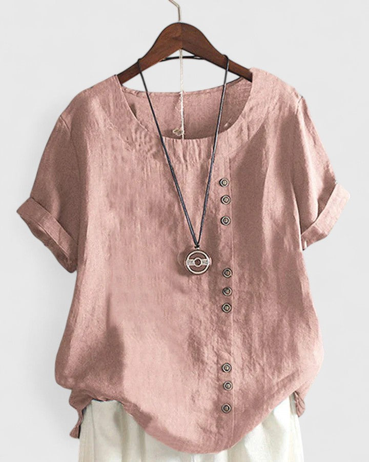 Arianne | Comfortable Short Sleeve Blouse