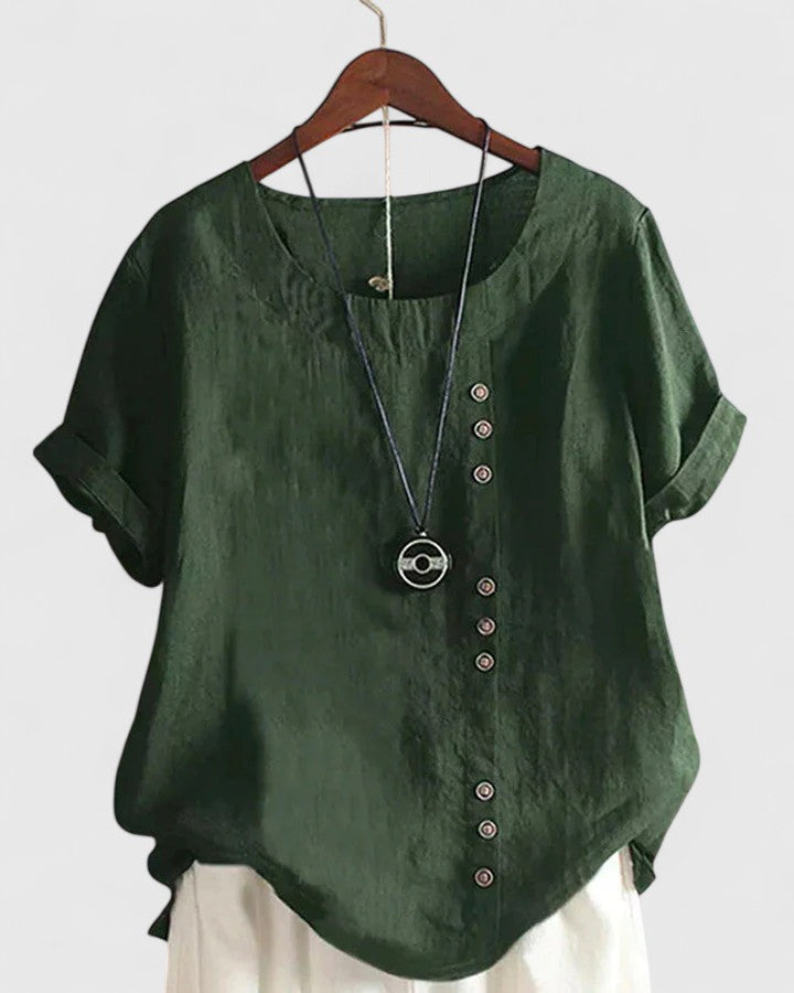 Arianne | Comfortable Short Sleeve Blouse
