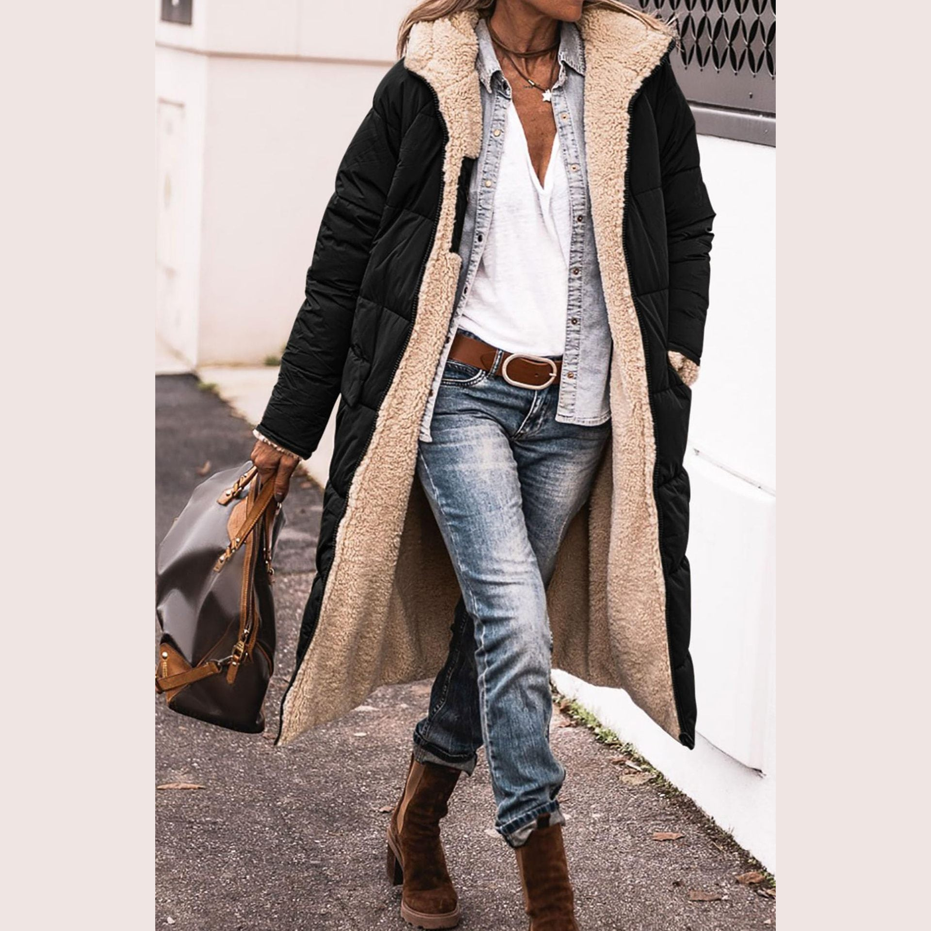Amelia | Elegant Reversible Coat for Women