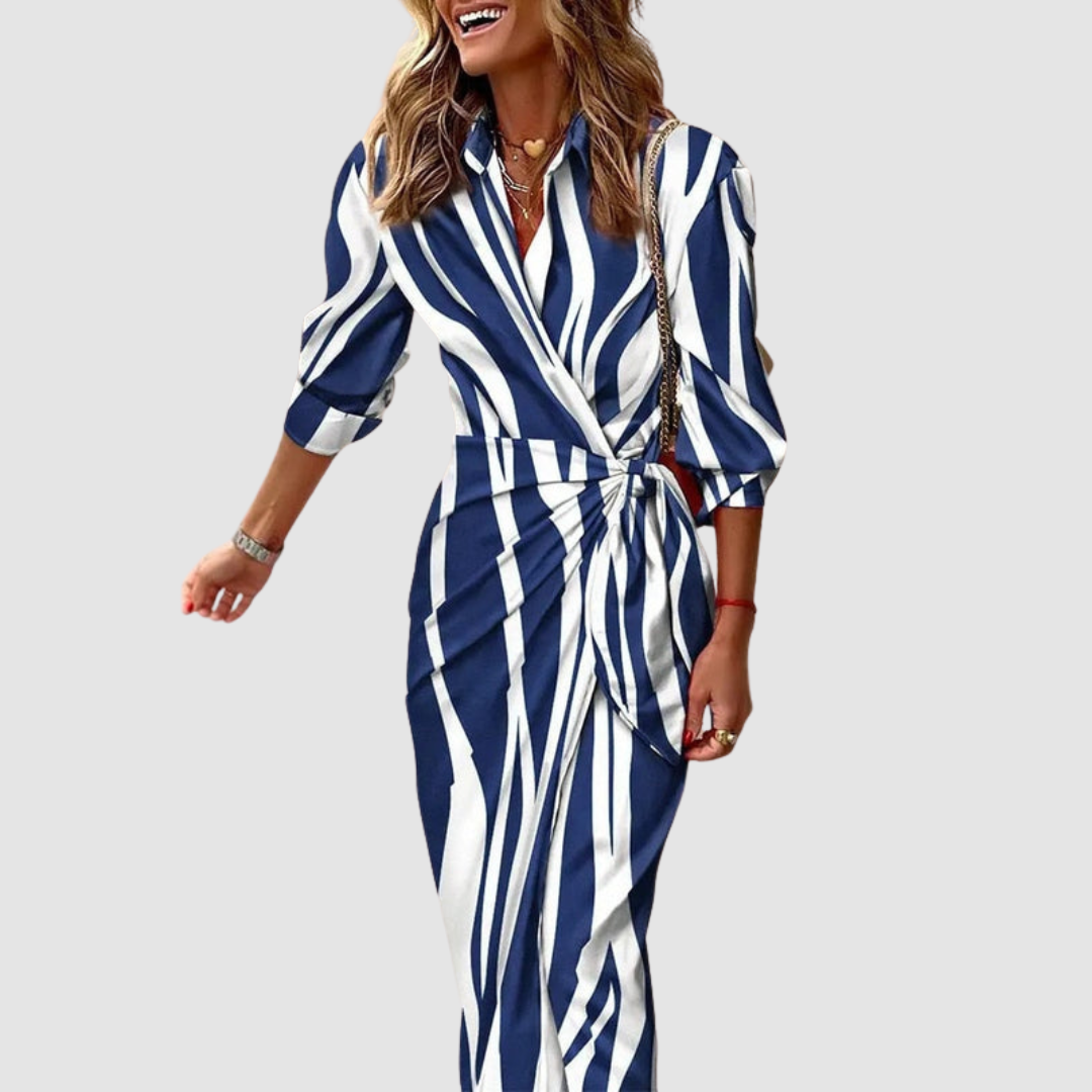 Arlissa | Elegant Striped Dress