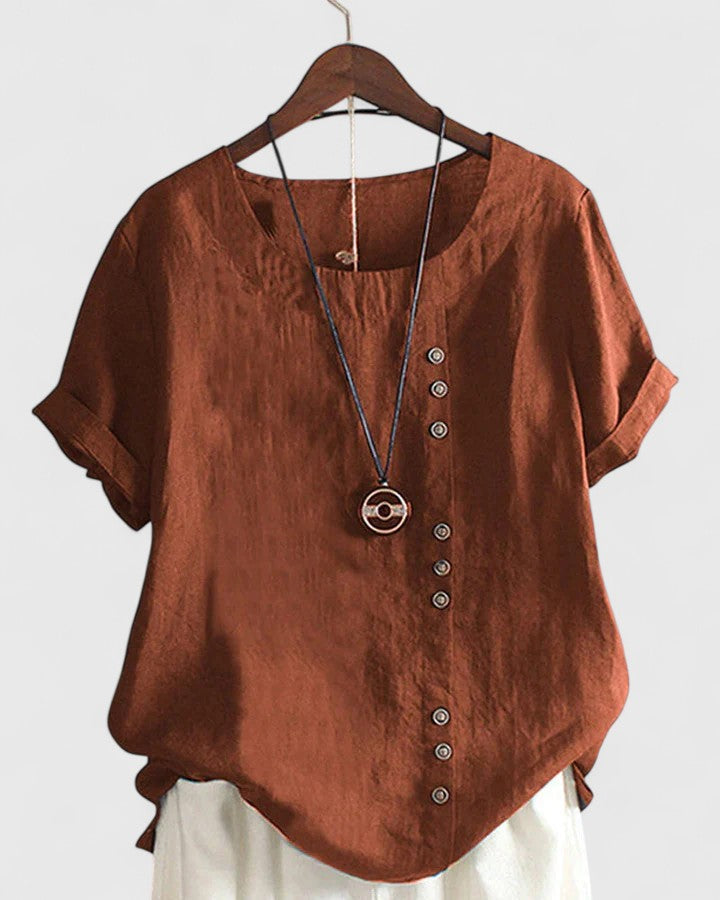 Arianne | Comfortable Short Sleeve Blouse