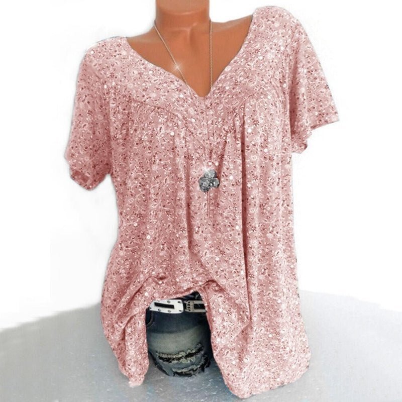 Flovessa | Printed V Neck Shirt
