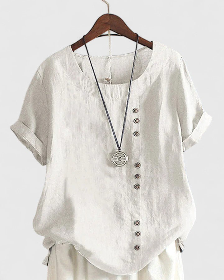 Arianne | Comfortable Short Sleeve Blouse