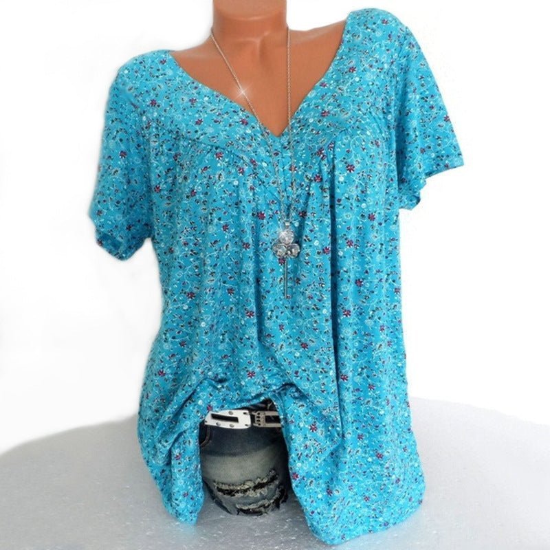 Flovessa | Printed V Neck Shirt