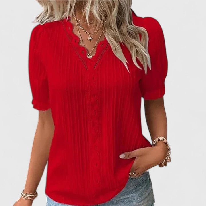 Arienne | Elegant V-Neck Blouse