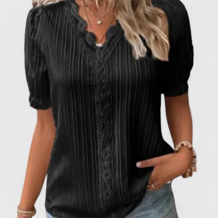 Arienne | Elegant V-Neck Blouse