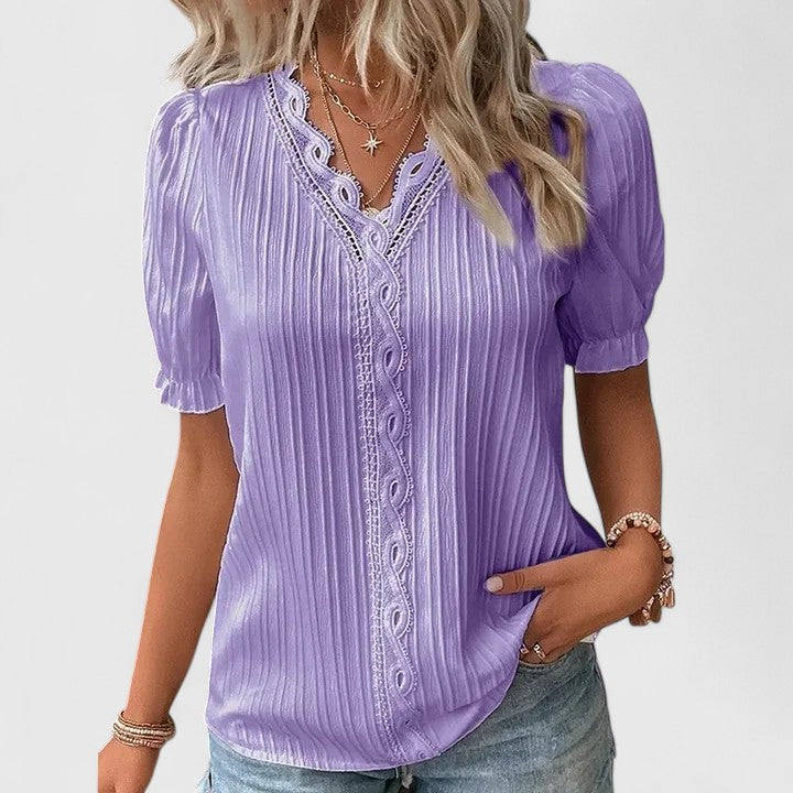 Arienne | Elegant V-Neck Blouse