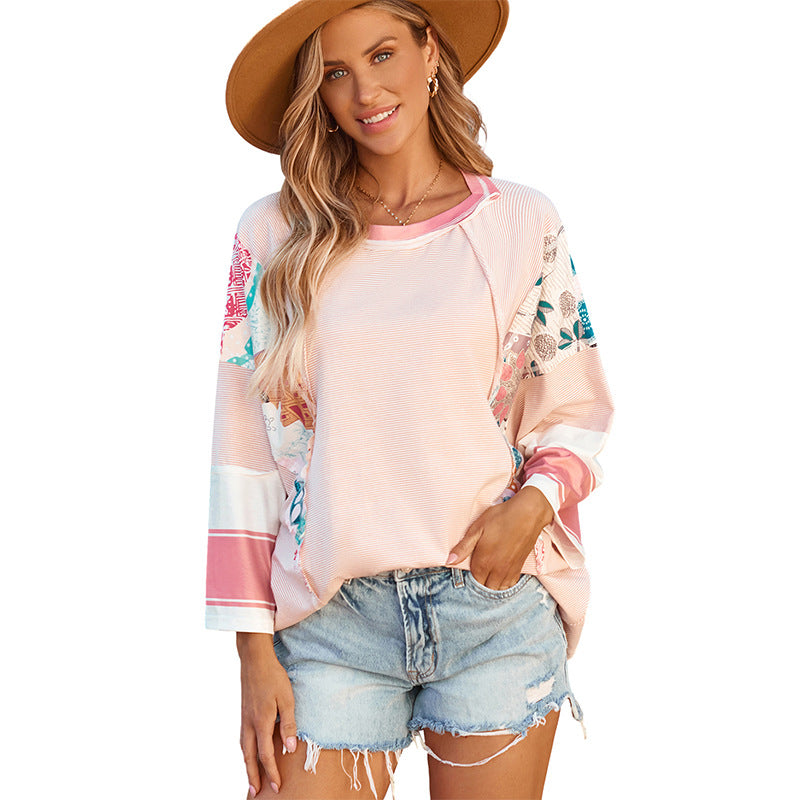 Balvessa | Patchwork Batwing Top
