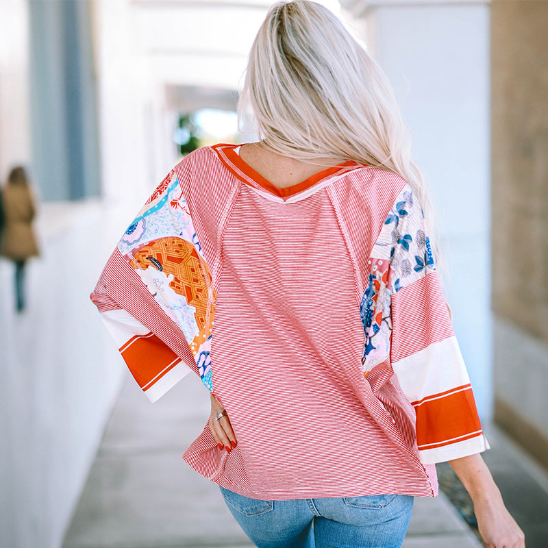 Balvessa | Patchwork Batwing Top