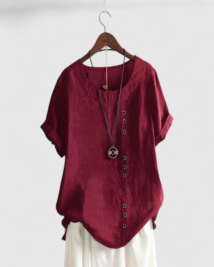 Arianne | Comfortable Short Sleeve Blouse