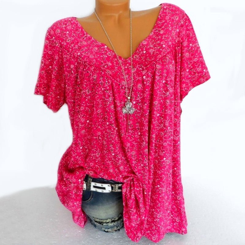 Flovessa | Printed V Neck Shirt