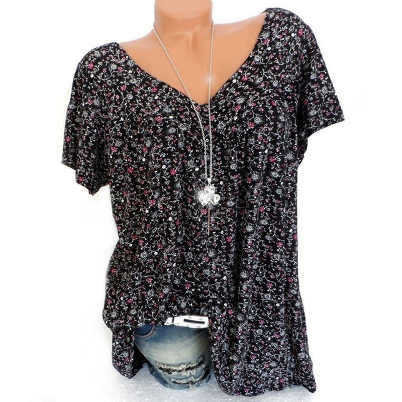 Flovessa | Printed V Neck Shirt